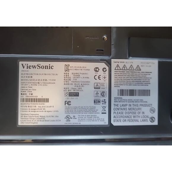 ViewSonic PJD5132 (V514928) DLP Projector No Remote - Picture 7 of 9